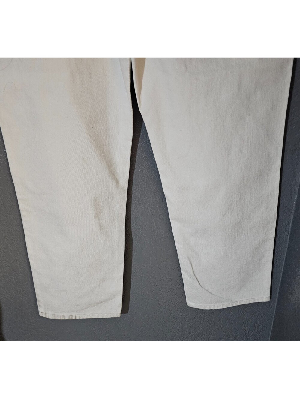 Women's Eddie Bauer Denim Jeans Pants Wide Leg Plus Size 20 White Elastic Waist - Picture 11 of 14
